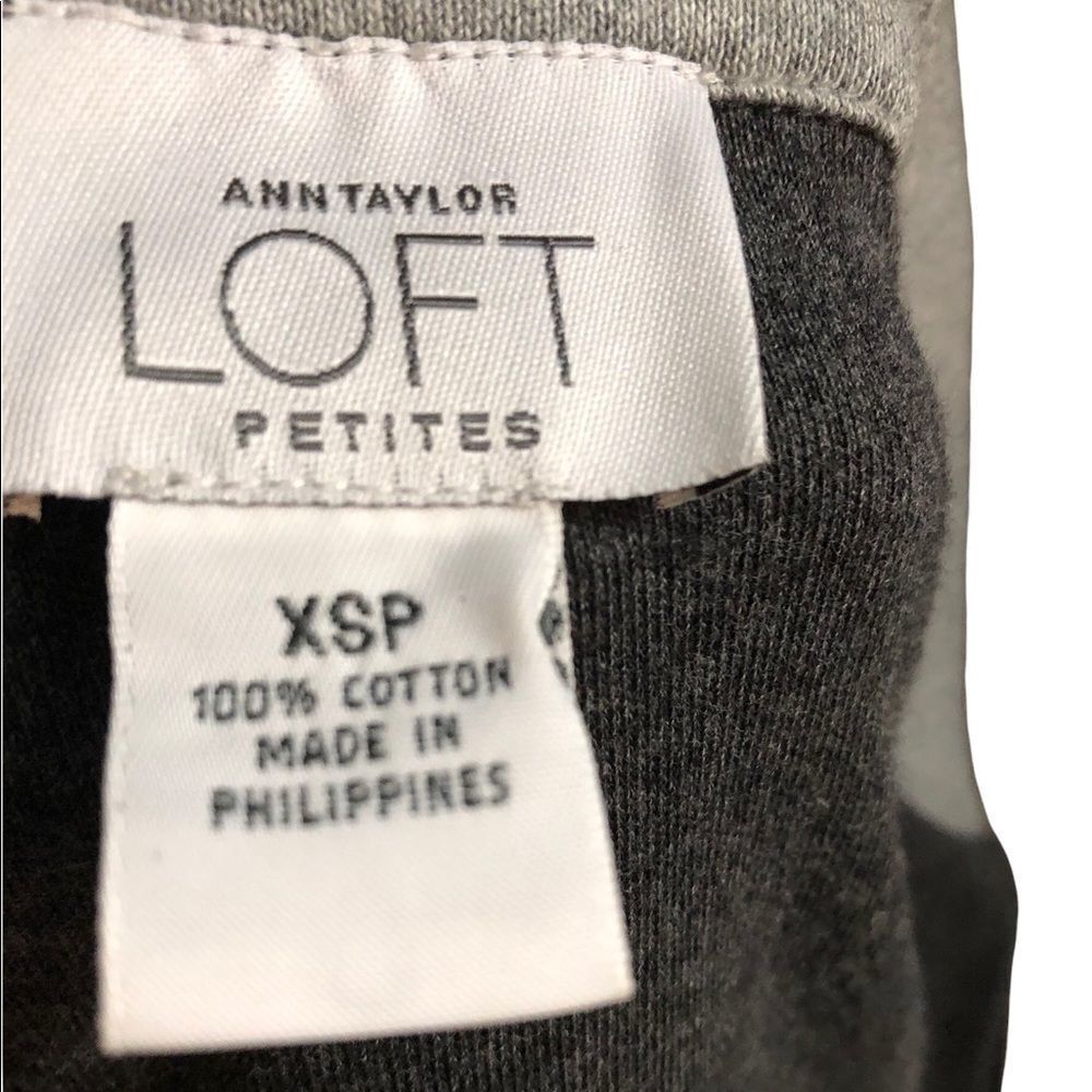Ann Taylor Loft gray zip up cotton jacket - Picture 7 of 9